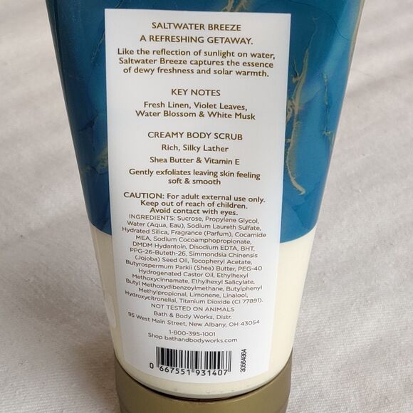 Bath & Body Works Saltwater Breeze Creamy Body Scrub, 8 oz, Nearly Full - Picture 3 of 6